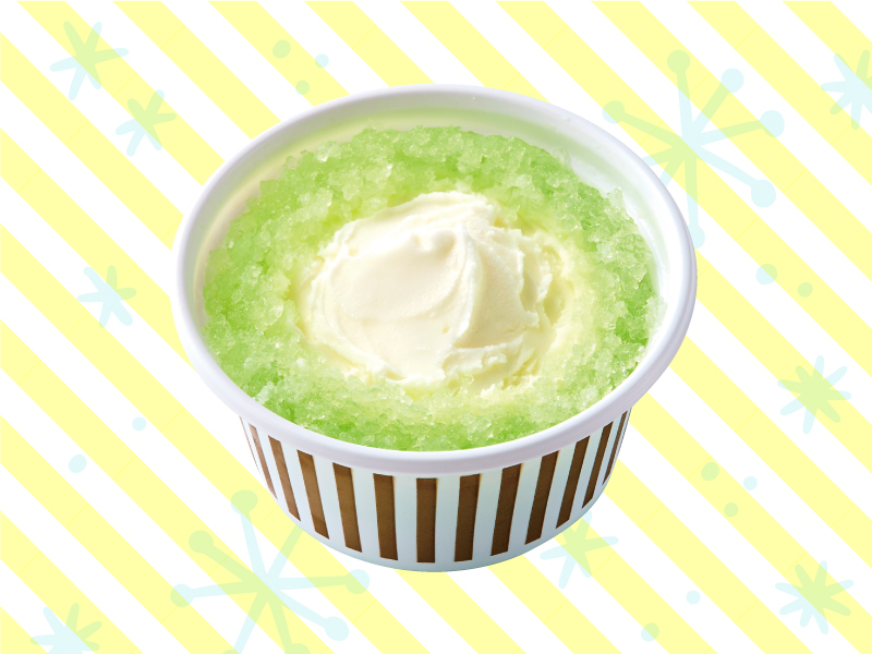 白州名水かき氷フロート_クリームソーダ＆バニラ