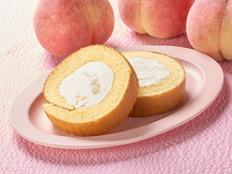 山梨県産白桃のふんわりロール