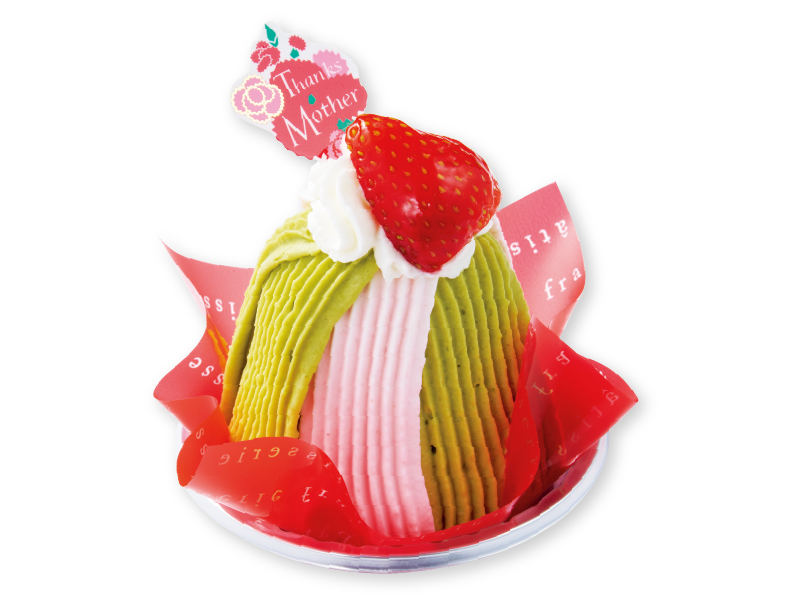 母の日 苺のピスタチオのモンブラン